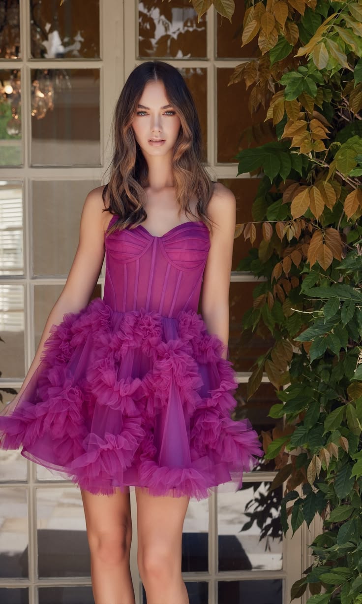 Fashionable Homecoming Dress Sweetheart A-Line Tulle Cascade Back to School Outfits Party Dress D7850