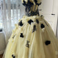 Robe de bal sublime bleu clair, col en V, tulle plissé, robe de soirée, robe de quinceañera, robe de bal D4654