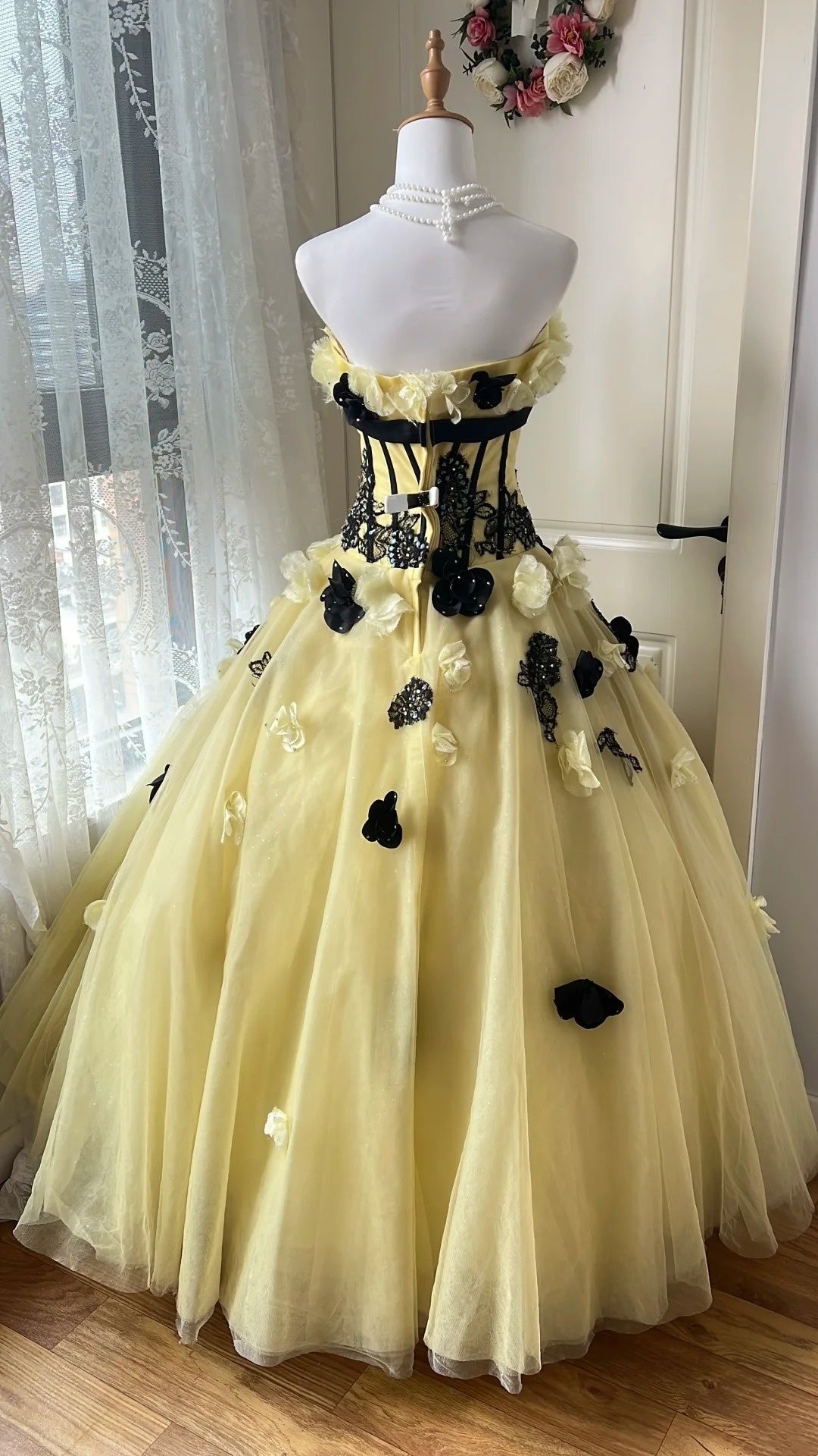 Robe de bal sublime bleu clair, col en V, tulle plissé, robe de soirée, robe de quinceañera, robe de bal D4654