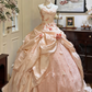 Atemberaubendes hellblaues Abendkleid aus plissiertem Tüll mit V-Ausschnitt, ideal für Quinceañera und Ball (Modell D4654)