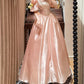 Chic Prom Gown Light Pink V-neck Satin Gala Dress Quinceanera Dress 18th Birthday Gown      D5327
