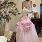 Elegant Ball Gown Light Pink Strapless Pleated Tulle Evening Dress Quinceanera Dress 18th Birthday Prom Gown       D5328