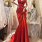 Stunning Prom Dress Red V-neck Mermaid Gala Dress Evening Dress 18th Graduation Gown      D5338