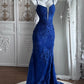Elegant Prom Dress Lilac Spaghetti Straps Slit Mermaid Gala Dress Evening Dress 18th Birthday Gown      D5347