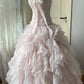 Stunning Prom Dress Light Pink Sweetheart Tiered Gala Dress Evening Dress 18th Birthday Gown      D5352