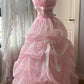Atemberaubendes Ballkleid, trägerlos, gestuft, Abendkleid, Sweet 16 Kleid, Geburtstagspartykleid D5355