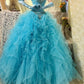 Stunning Prom Dress Sweetheart Ruffle Tulle Gala Dress Evening Dress 18th Birthday Gown      D5360