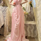 Elegant Prom Dress Pink Chiffon One Shoulder Pleated Gala Dress Evening Dress 18th Birthday Gown      D5361