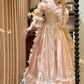 Vintage 90s Prom Dress Light Pink Off Shoulder Pleated Gala Dress Evening Dress 18th Birthday Gown      D5362