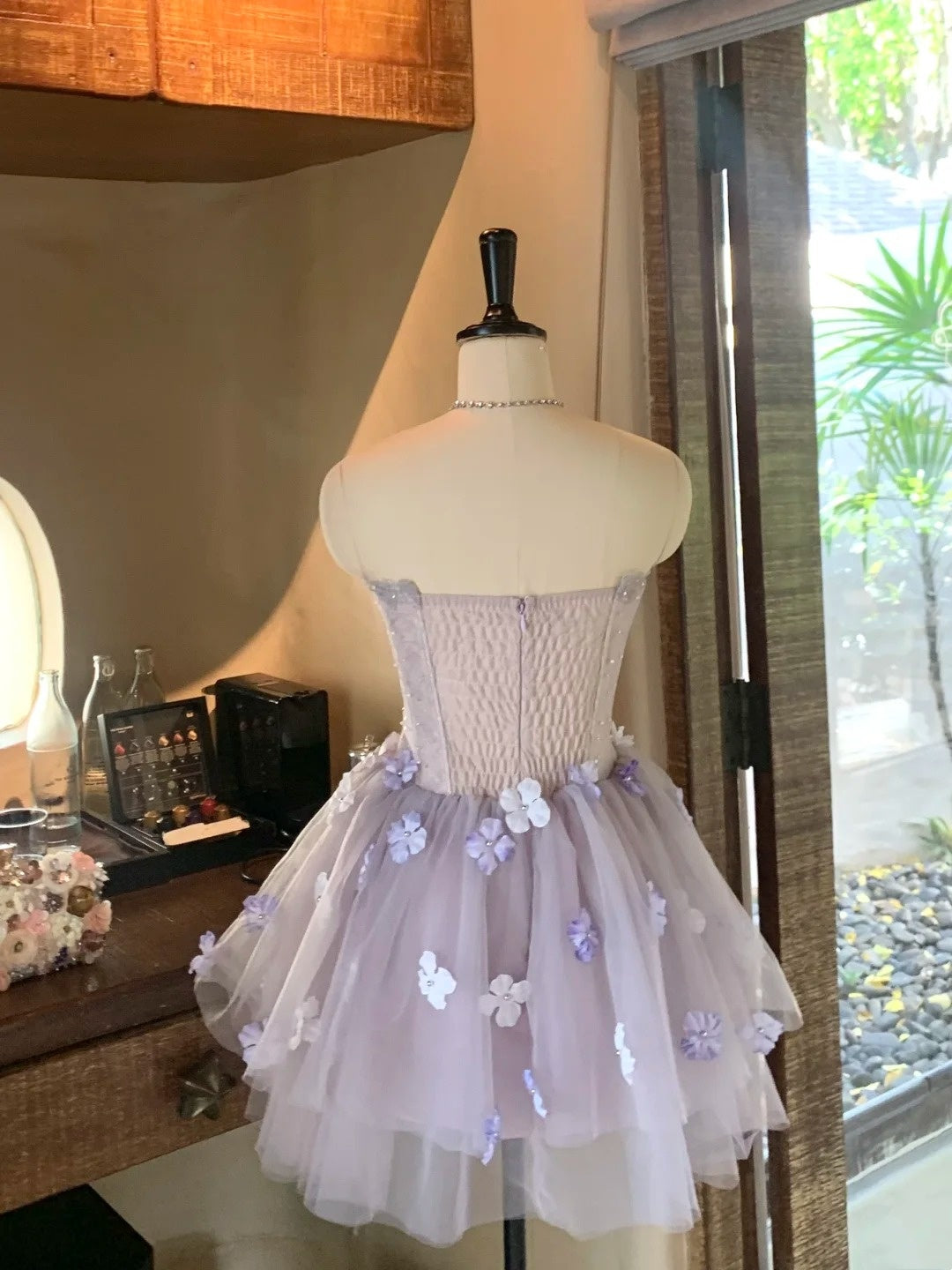 New Arrival Homecoming Dress Sweetheart Pleated Tulle Short Prom Dress Back to School Outfits Graduation Dress  D5363