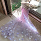 Charming Prom Dress Spaghetti Straps Pleated Tulle Floral Gala Dress Evening Dress 18th Birthday Gown      D5366