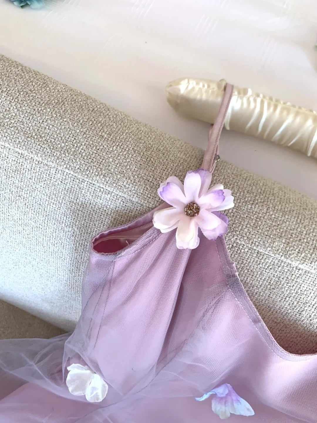 Charming Prom Dress Spaghetti Straps Pleated Tulle Floral Gala Dress Evening Dress 18th Birthday Gown      D5366