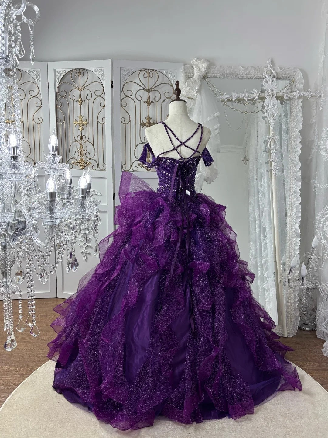 Gorgeous Prom Dress Dark Purple Sweetheart Pleated Gala Dress Evening Dress 18th Birthday Gown      D5367