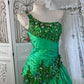 Charming Prom Dress One Shoulder Pleated Gala Dress Evening Dress 18th Birthday Gown      D5368