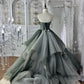 Reizendes trägerloses Ballkleid mit Falten aus Tüll Abendkleid Sweet 16 Kleid Geburtstag Ballkleid D5370