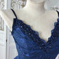 Beauty Prom Dress Dark Blue Spaghetti Straps Pleated Gala Dress Evening Dress 18th Birthday Gown      D5371