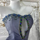 Sexy Prom Dress Strapless Pleated Tulle Mermaid Gala Dress Evening Dress 18th Birthday Gown      D5374