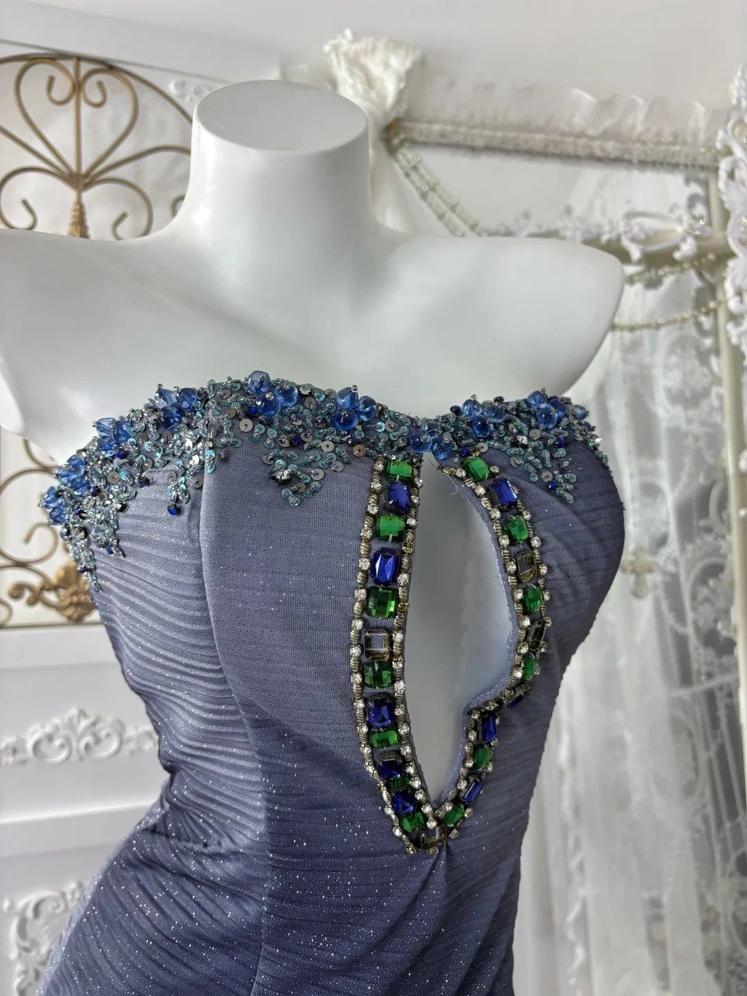 Sexy Prom Dress Strapless Pleated Tulle Mermaid Gala Dress Evening Dress 18th Birthday Gown      D5374
