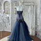 Sexy Prom Dress Strapless Pleated Tulle Mermaid Gala Dress Evening Dress 18th Birthday Gown      D5374
