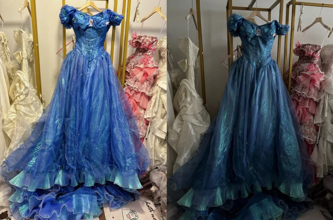 Stunning Ball Gown Off Shoulder Pleated Tiered Evening Dress Sweet 16th Dress Birthday Prom Gown       D5376