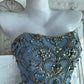 Charming Prom Dress Strapless Pleated Tulle Mermaid Gala Dress Evening Dress 18th Birthday Gown      D5378