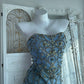 Charming Prom Dress Strapless Pleated Tulle Mermaid Gala Dress Evening Dress 18th Birthday Gown      D5378