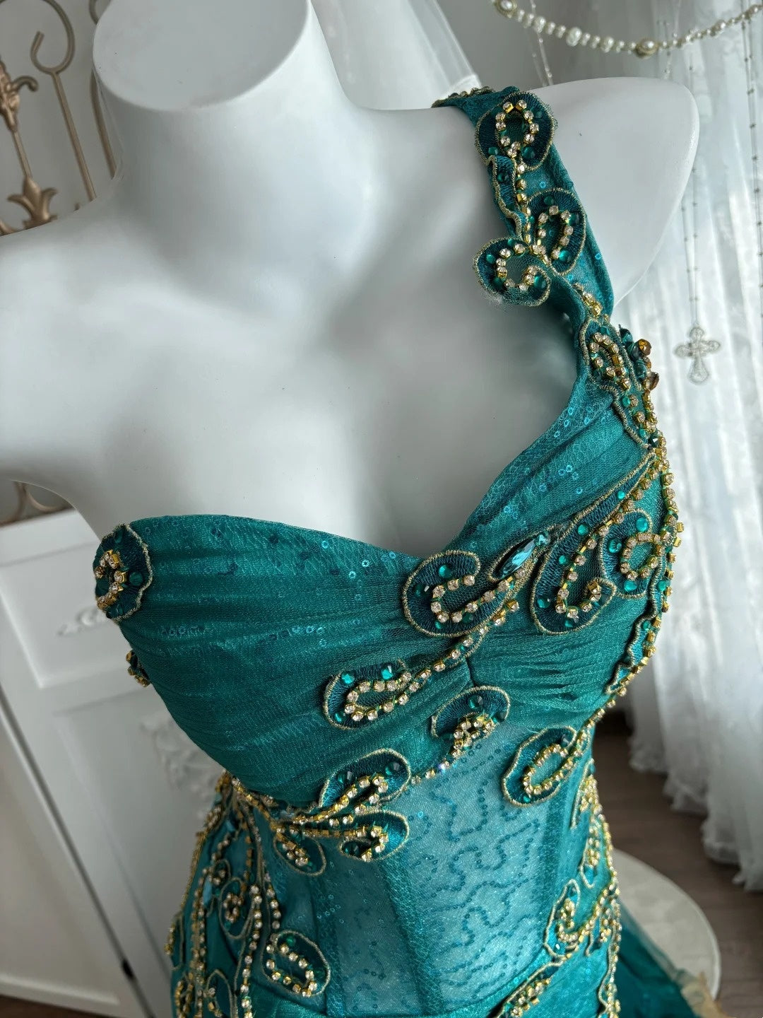 Retro Prom Dress One Shoulder Mermaid Gala Dress Evening Dress 18th Birthday Gown      D5379