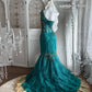 Retro Prom Dress One Shoulder Mermaid Gala Dress Evening Dress 18th Birthday Gown      D5379