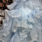 Beauty Prom Dress Light Blue Strapless Pleated Gala Dress Evening Dress 18th Birthday Gown      D5380