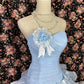 Beauty Prom Dress Light Blue Strapless Pleated Gala Dress Evening Dress 18th Birthday Gown      D5380
