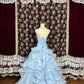 Beauty Prom Dress Light Blue Strapless Pleated Gala Dress Evening Dress 18th Birthday Gown      D5380