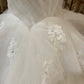 Wunderschönes Hochzeitskleid Weißes herzförmiges, plissiertes Tüll-Brautkleid D5389