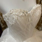 Wunderschönes Hochzeitskleid Weißes herzförmiges, plissiertes Tüll-Brautkleid D5389