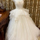 Wunderschönes Hochzeitskleid Weißes herzförmiges, plissiertes Tüll-Brautkleid D5389