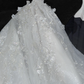 Gorgeous Shiny Beaded White Sweetheart Tulle Sequin Design Elegant A-Line Floor-length Wedding Dress D1666