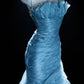 Beauty Prom Dress Strapless Pleated Mermaid Gala Dress Evening Dress 18th Graduation Gown      D5391