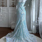 Elegant Prom Dress Sweetheart Pearl Mermaid Gala Dress Evening Dress 18th Graduation Gown      D5398