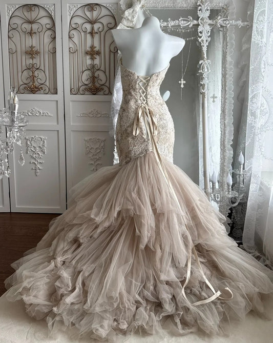 Elegant Prom Dress Sweetheart Pleated Tulle Mermaid Gala Dress Evening Dress 18th Graduation Gown      D5399