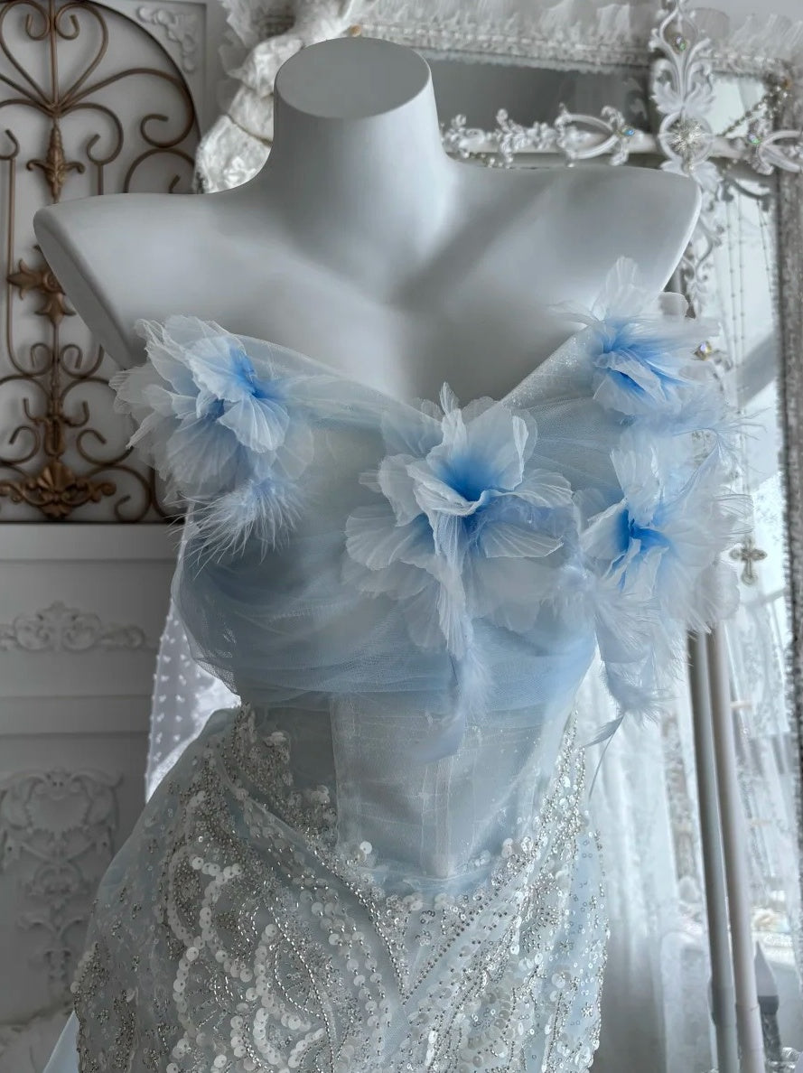 Charming Prom Dress Sweetheart Tulle Mermaid Gala Dress Evening Dress Formal Gown      D5400