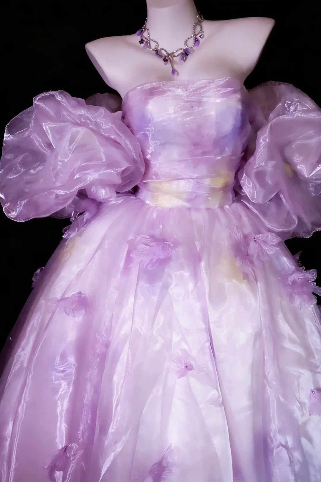 Chic Ball Gown Strapless Tulle Evening Dress Quniceanera Dress Birthday Prom Gown       D5407