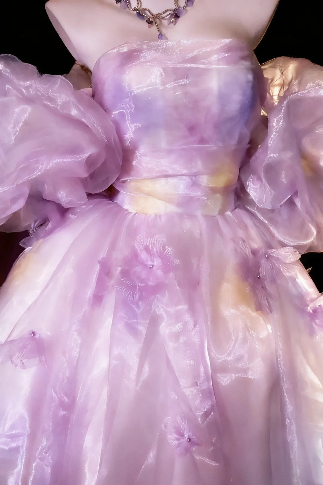 Chic Ball Gown Strapless Tulle Evening Dress Quniceanera Dress Birthday Prom Gown       D5407