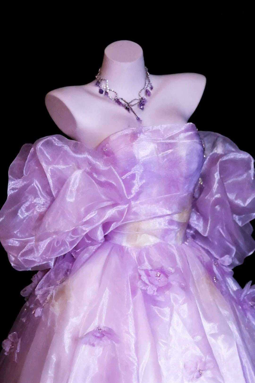Chic Ball Gown Strapless Tulle Evening Dress Quniceanera Dress Birthday Prom Gown       D5407