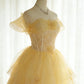 Wunderschönes Ballkleid, schulterfrei, Tüll, plissiert, Abendkleid, Quinceanera-Kleid, Geburtstag, Abschlussballkleid D5409