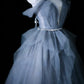 Stunning Ball Gown Off Shoulder Pleated Tulle Evening Dress Sweet 16th Dress Birthday Prom Gown       D5414