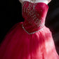 Gorgeous Ball Gown Strapsless Tulle Evening Dress Quinceanera Dress Birthday Prom Gown       D5417
