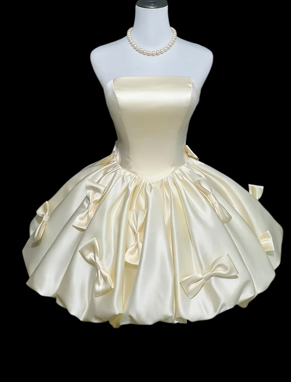 Elegant Homecoming Dress Strapless Pleated Short Prom Dress Back to School Outfits Party Dress  D5441