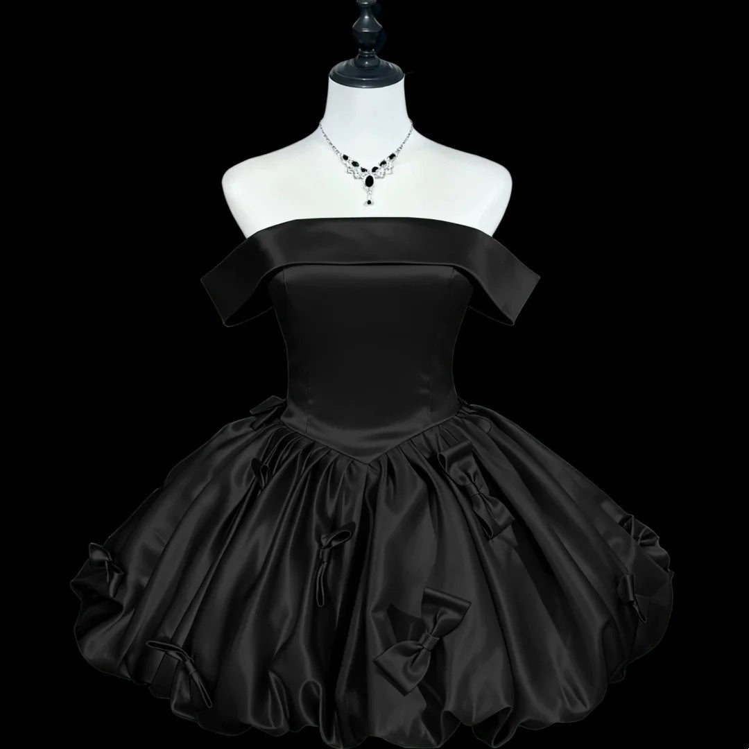 Sweet Homecoming Dress Pink Off Shoulder Pleated Short Prom Dress Back to School Outfits Party Dress  D5442