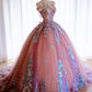 Chic Ball Gown Spaghetti Straps Pleated Tulle Evening Dress Quinceanera Dress Birthday Prom Gown       D5461