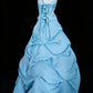 Atemberaubendes Ballkleid A-Linie Hellblau Trägerlos Plissiertes Galakleid Abendkleid Festliches Kleid D5463