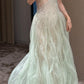 Robe de soirée scintillante imprimé cœur Robe de gala Robe de soirée D5476